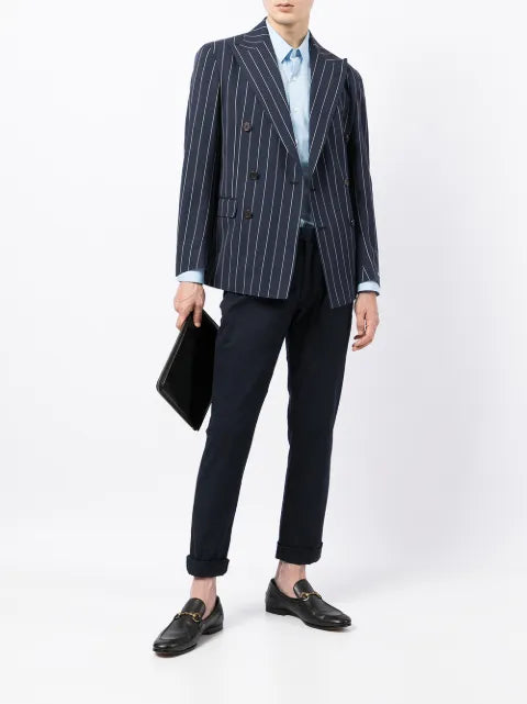 Polo Ralph Lauren pinstriped double-breasted blazer