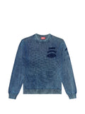 Diesel denim-look sweater with patch effects