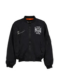 N.HOOLYWOOD reversible logo-print bomber jacket
