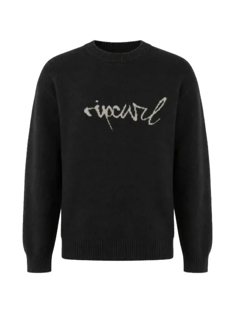 Rip Curl Script logo-intarsia knitted sweater