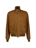 Frescobol Carioca Canela suede bomber jacket