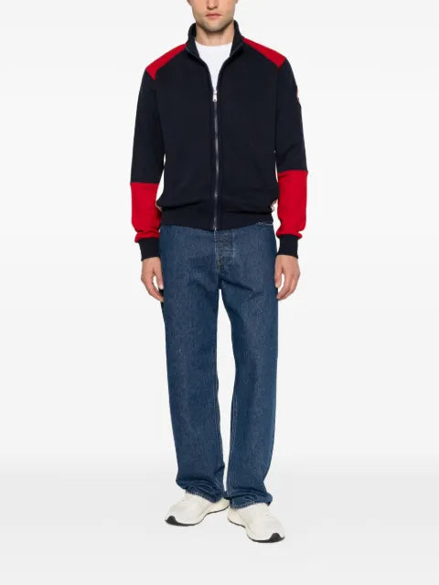 Napapijri logo-embroidered colour-block sweater