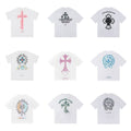 Chrome Hearts Color Sanskrit Cross Print Short Tee Unisex Y2K