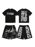 THAT'S A AWFUL LOT OF COUGH SYRUP Minimal Text Short-Sleeve Set