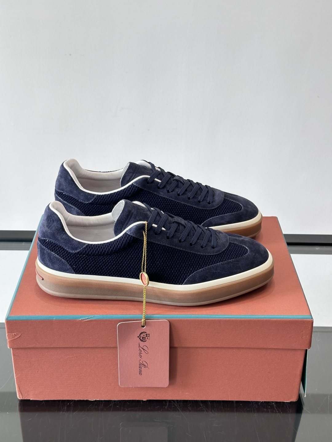 Loro Piana Men's Cream Sole Sneakers